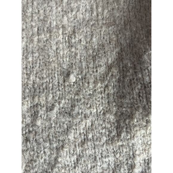 Zara Women's Tan Beige Alpaca Wool Knit Butterfly Sequin Beaded Sweater small - Picture 10 of 12